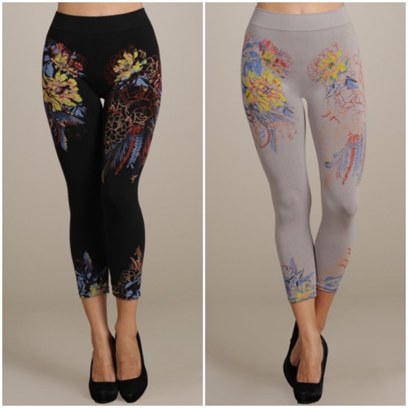 M.Rena Crop Printed Leggings - Picture 2 of 3